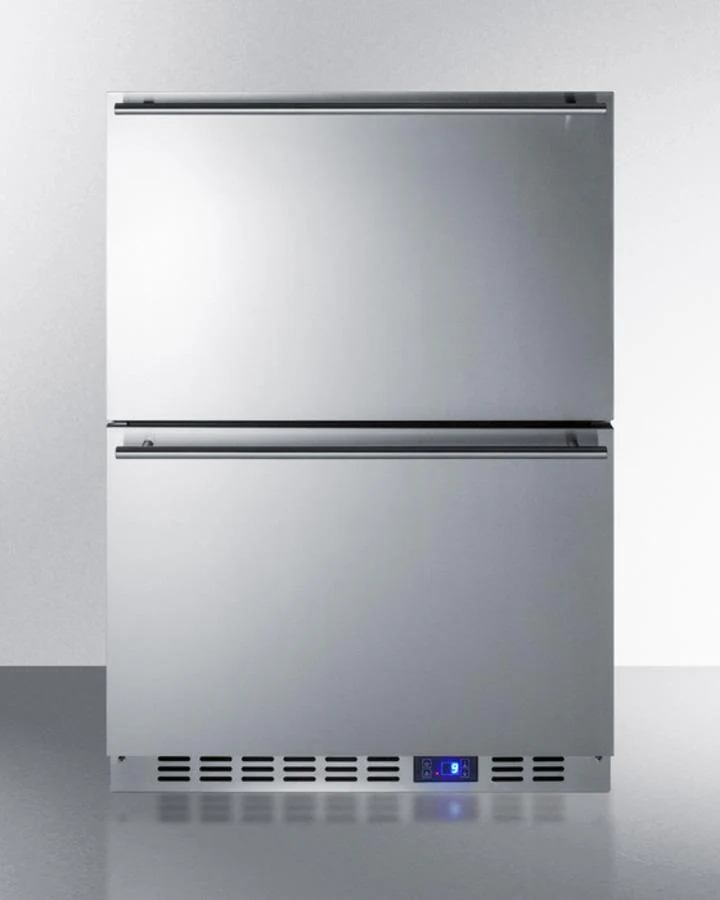 Summit CL2F249 24" Wide Built-in 2-drawer All-freezer
