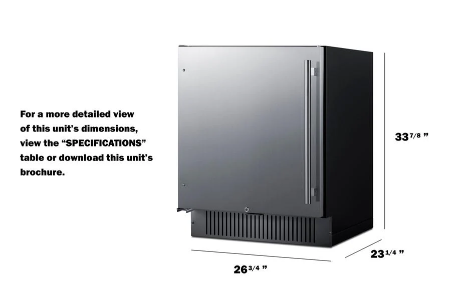 Summit FF27BSSLHD 27" Wide Built-in All-refrigerator - Image 6