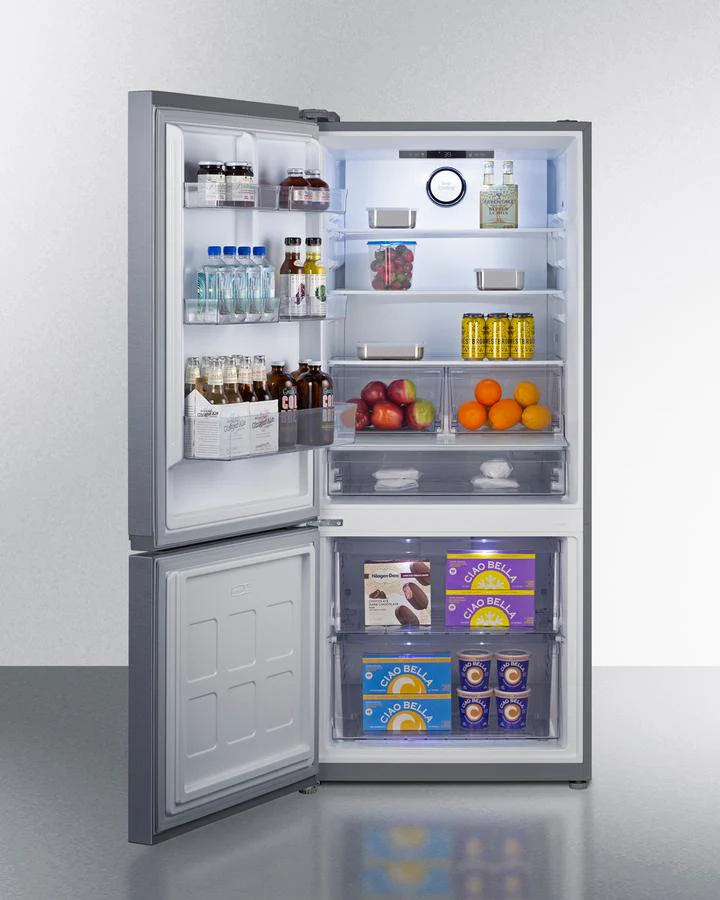 Summit FFBF173SSLHD 30" Wide Bottom-mount Refrigerator-freezer, Counter Depth - Image 4