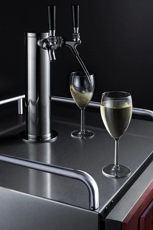 Summit SBC682PNRWKDTWIN 24" Wide Built-in Wine Kegerator (panel Not Included) - Image 7