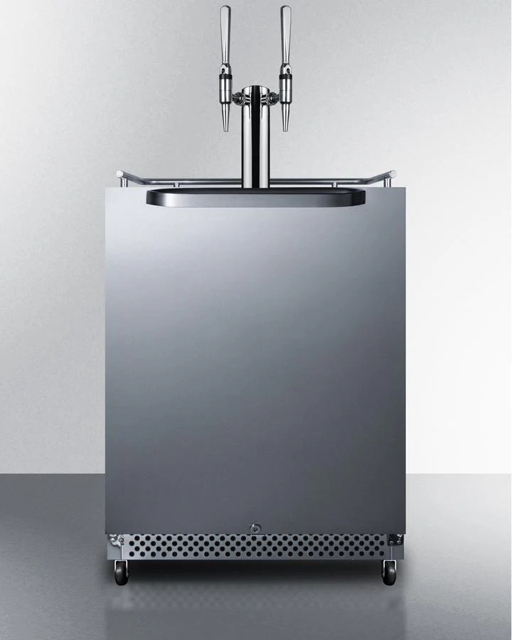 Summit SBC695OSNCFTWIN 24" Wide Built-in Outdoor Nitro-infused Coffee Kegerator