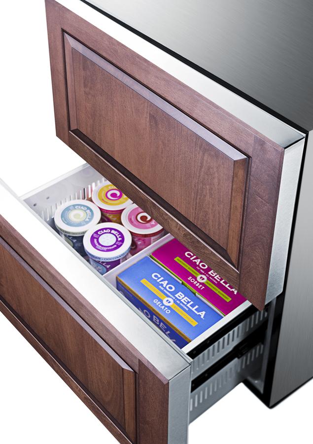 Summit SPRF2D5PNR 24" Wide Panel-ready 2-drawer Refrigerator-freezer (panel Not Included) - Image 4