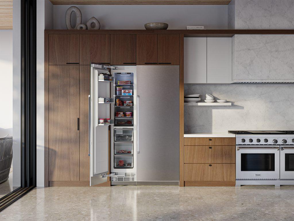 XRF18CFZSS Thor Kitchen 18-inch Built-in Freezer Column, Stainless Steel Panel Ready - Image 10