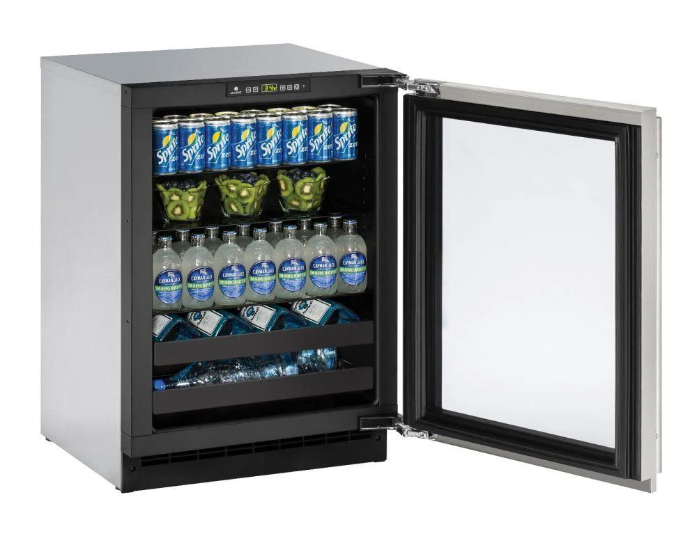 U-Line U2224BEVS15B 2224bev 24" Beverage Center With Stainless Frame Finish and Left-hand Hinge Door Swing and Lock (115 V/60 Hz) - Image 4