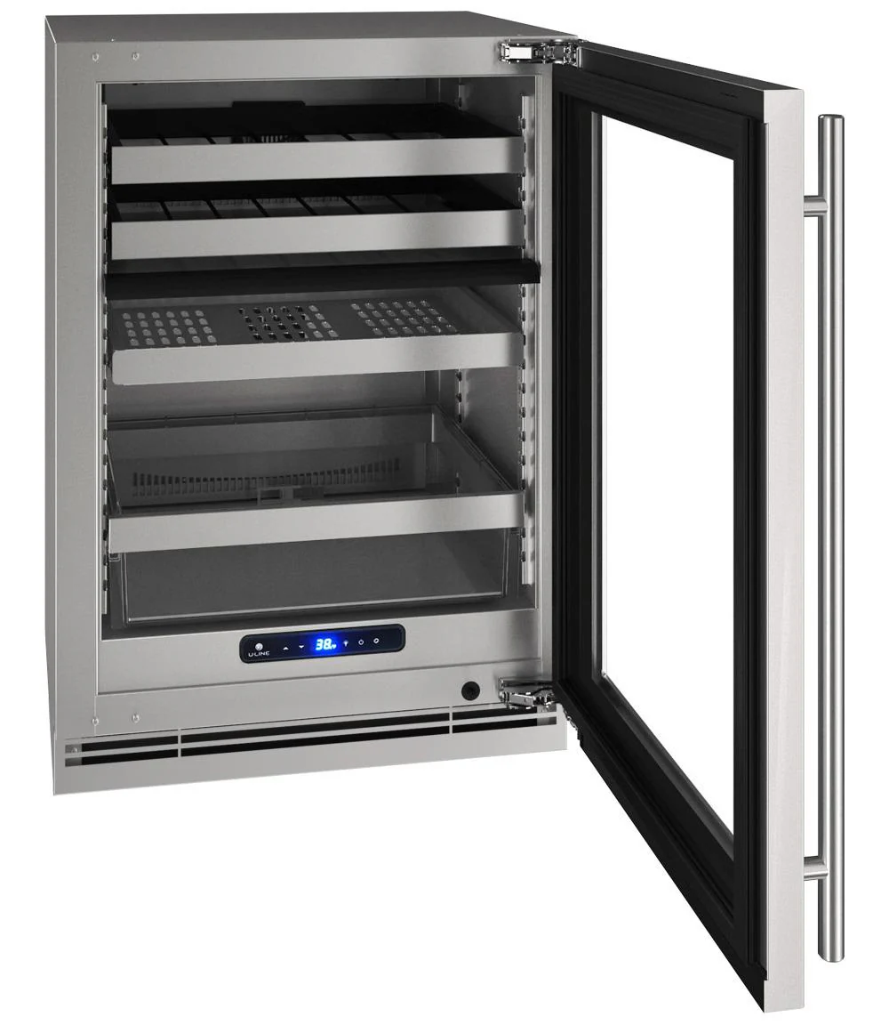 U-Line UHBD524SG01A Hbd524 24" Dual-zone Beverage Center With Stainless Frame Finish and Field Reversible Door Swing (115 V/60 Hz) - Image 3