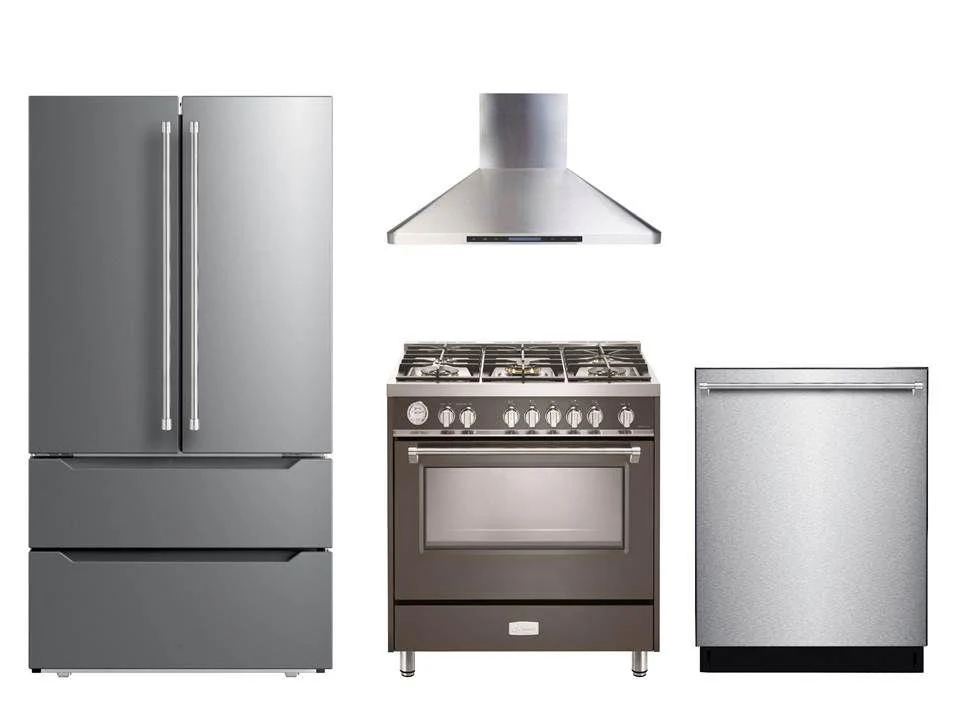 Verona VDFSGG365SG Designer 36" Gas Single Oven Range - Slate Gray - Image 2