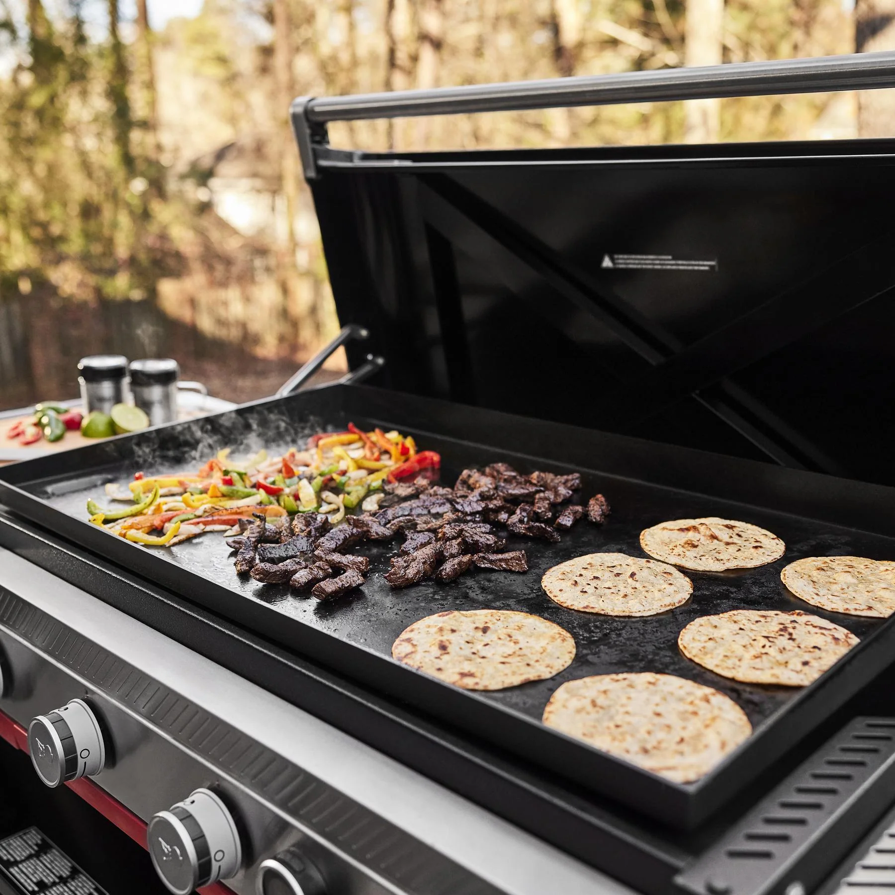 Weber 1500216 Slate® 36" Rust-Resistant Griddle with Flip-Up Side Table (Liquid Propane) - Black - Image 2