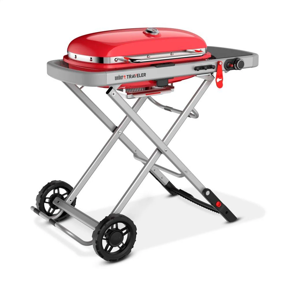 9030001 Weber Traveler® Portable Gas Grill - Red - Image 3