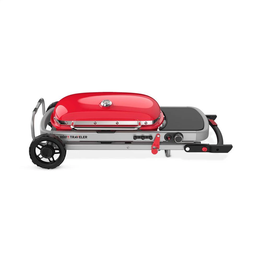 9030001 Weber Traveler® Portable Gas Grill - Red - Image 4