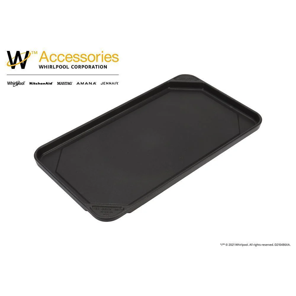 Whirlpool 4396096RB Range/Cooktop Griddle Non-Stick Cast Aluminum - Black for All 2-Burner Cooking Surfaces Except Induction (1-IN H X 19 1/2-IN W X 11-IN D) - Image 5