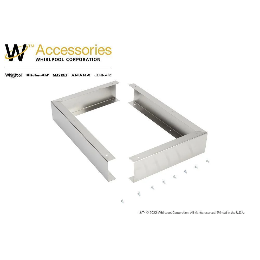 Whirlpool 8171339 Microwave Side Panel Kit, Stainless Steel, for 36" W openings under 12" cabinets, fits 30" JMC2430DS and JMC2430DP - Image 6