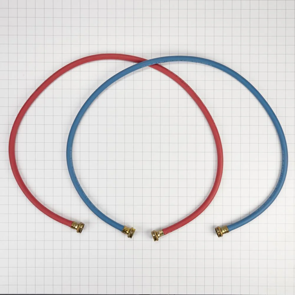 Whirlpool 8212545RP 5' Rubber washer fill hoses rated 1000 PSI with 2 female connections and built-in O-Rings - 2 pack - Image 7