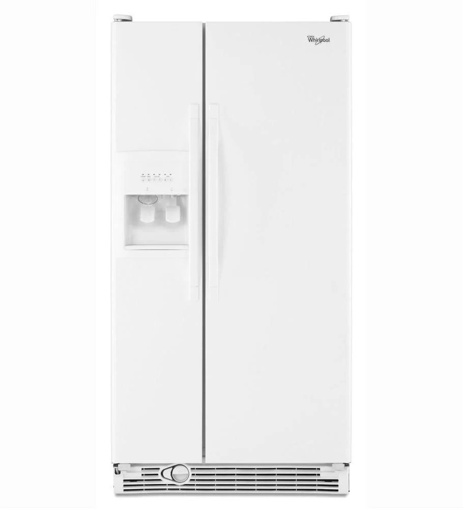 Whirlpool ED2KVEXVQ 22 cu. ft. Side-by-Side Refrigerator with Full-Width Adjustable Slide-Out SpillGuard Glass Shelves
