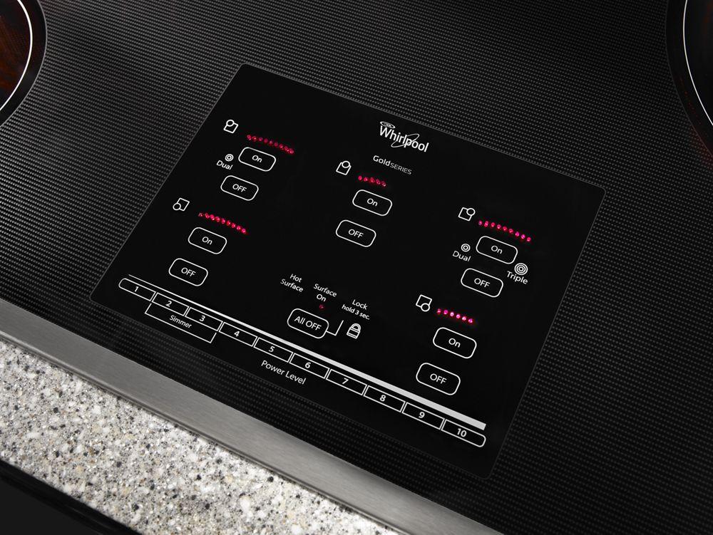 Whirlpool G9CE3675XS Gold® 36-inch Electric Ceramic Glass Cooktop with Tap Touch Controls - Image 2