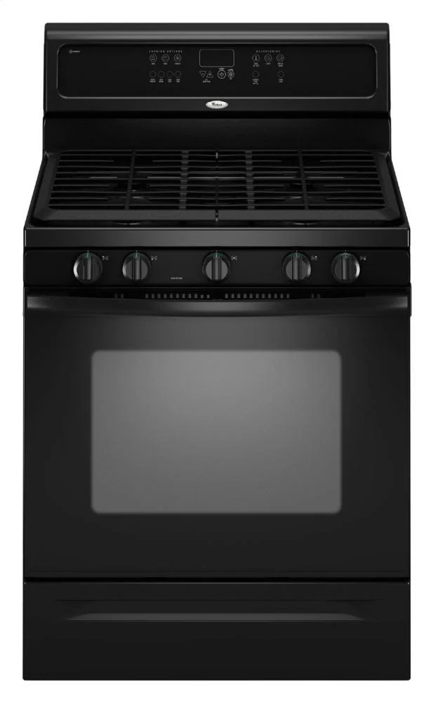 Whirlpool GFG461LVB 30-inch Self-Cleaning Freestanding Gas Range with TimeSavor™ Plus true convection cooking system