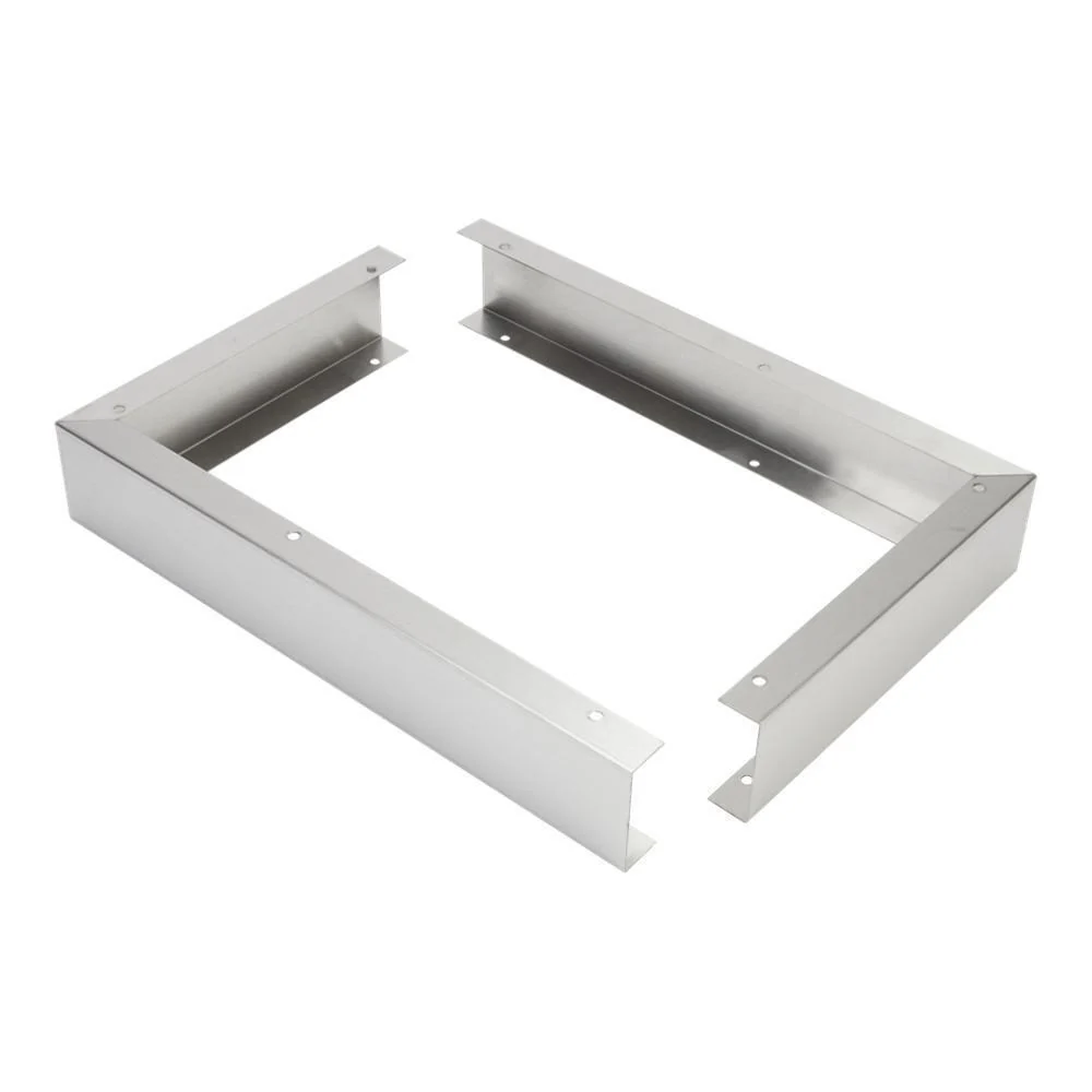 Whirlpool W10164745 3" X 17 1/4" X 11" Over-The-Range Microwave Trim Kit with stainless steel trim pieces, mounting hardware, & instructions
