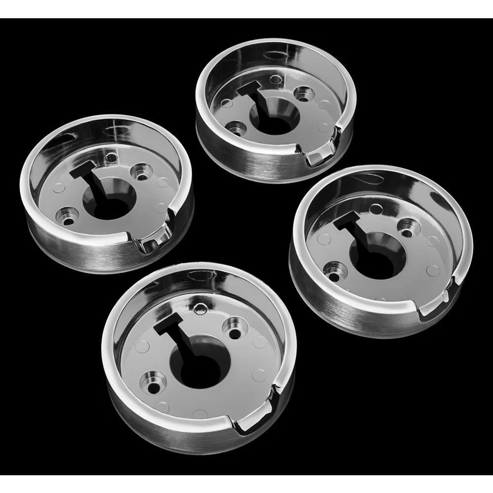 Whirlpool W11323062 JennAir 3-IN D Bezel (Set of 4) for Rise-Style Commercial Range and Rangetop Griddle Knobs - Chrome - Image 4