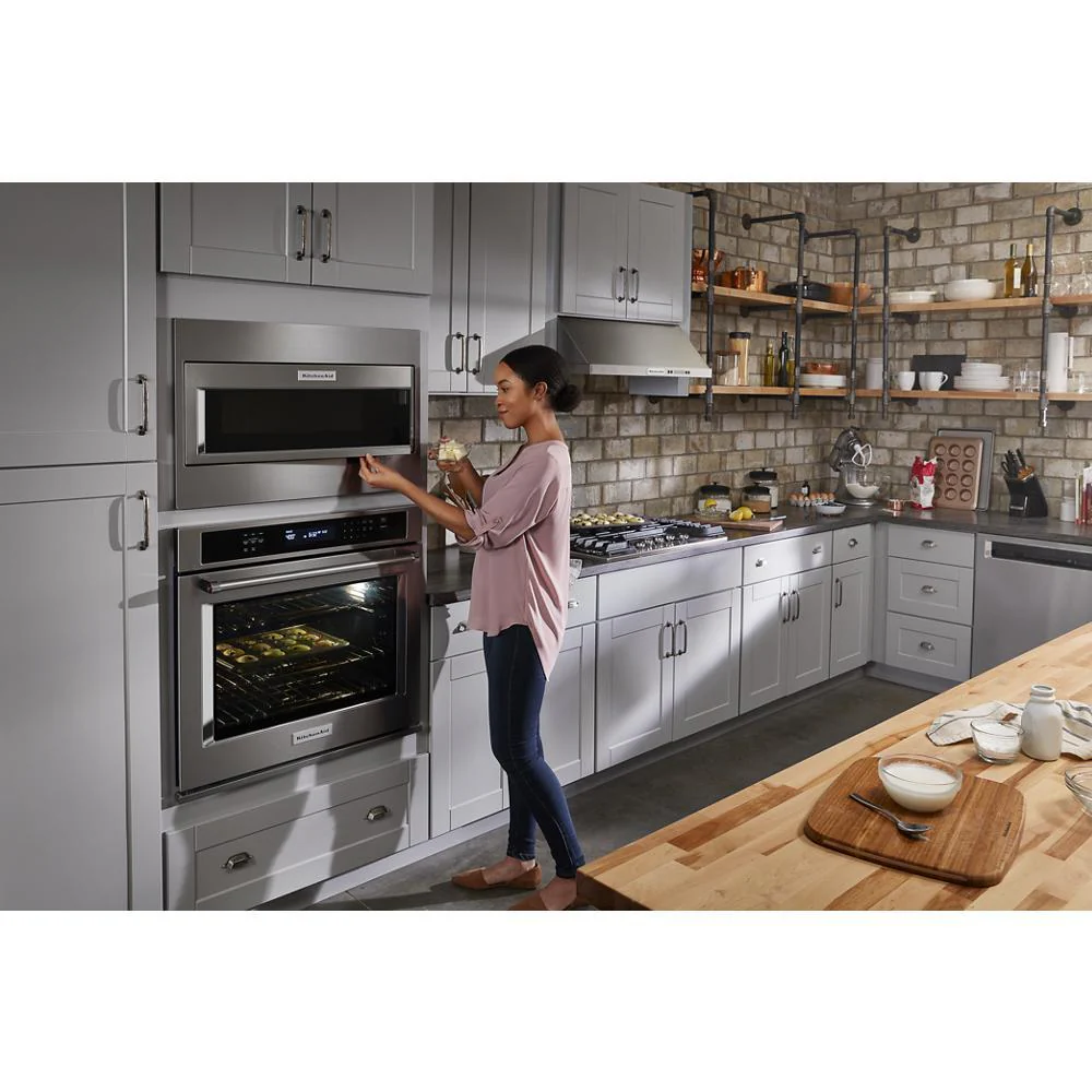 Whirlpool W11451313 Built-In Low Profile Microwave Standard Trim Kit with Pocket Handle, Stainless Steel, fits cut-out height 17-1/2" - Image 10