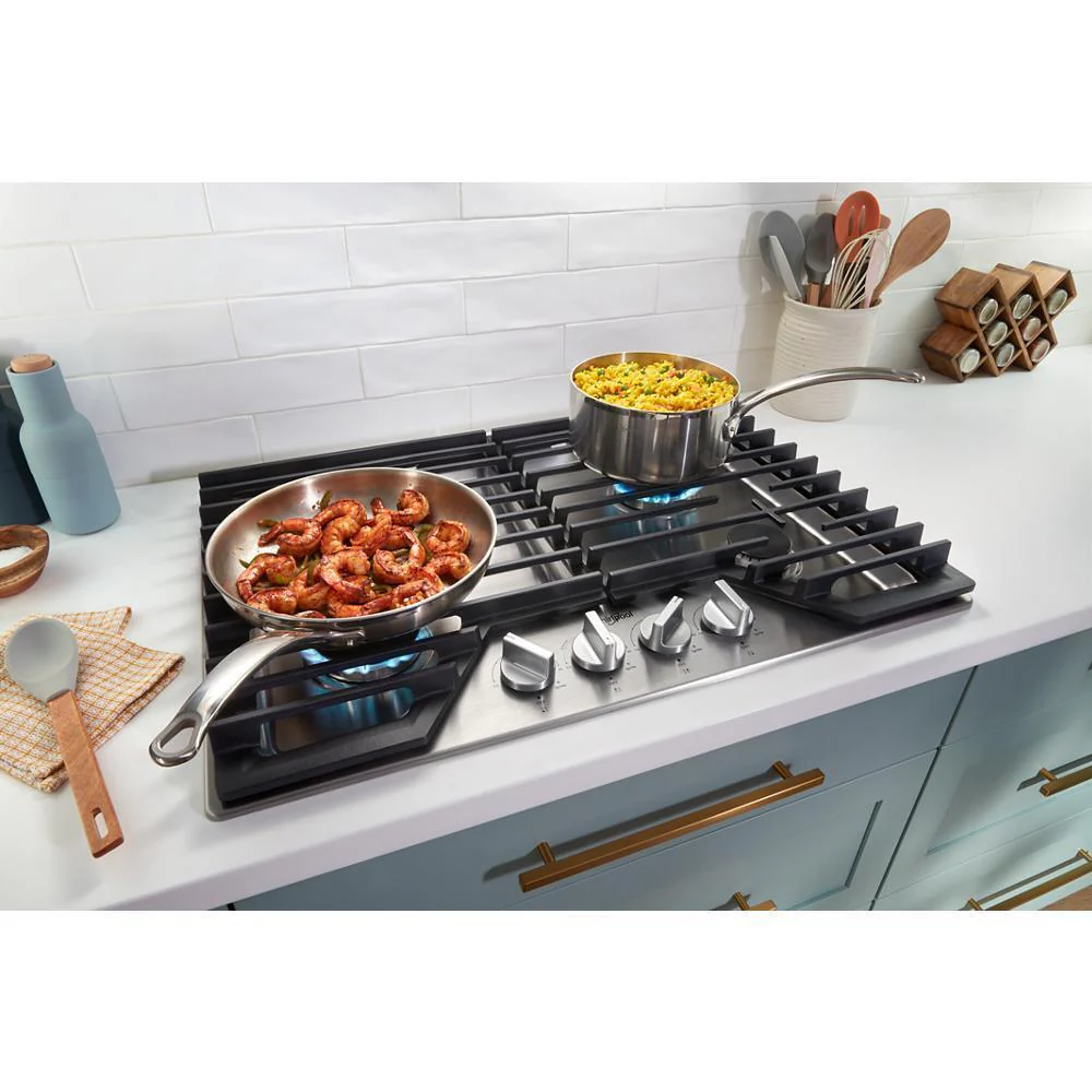Whirlpool WCGK3030PW 30-inch Gas Cooktop with SpeedHeat™ Burners - Image 7