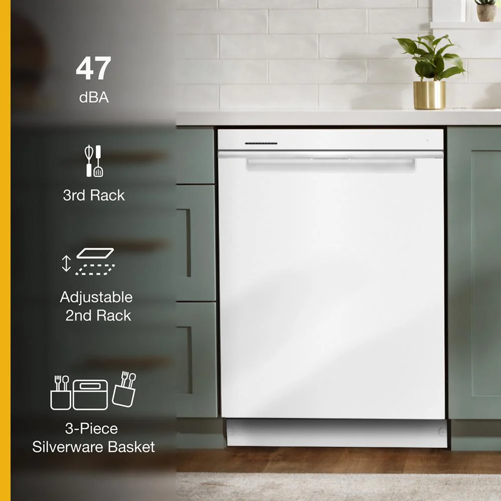 Whirlpool WDTA50SAKW 24 Stainless Steel Dishwasher with AI Intelligent Wash - 47 dBA - Image 3