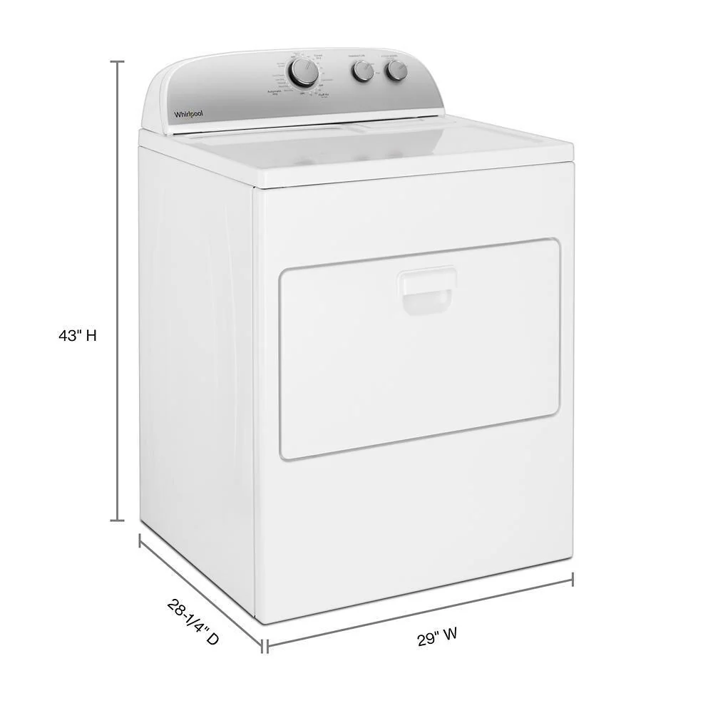 Whirlpool WED4950HW 7.0 cu. ft. Top Load Electric Dryer with AutoDry™ Drying System - Image 6