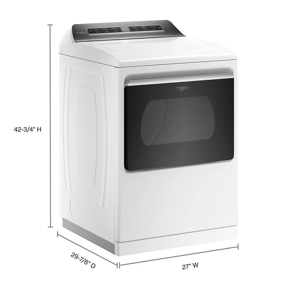 Whirlpool WED8127LW 7.4 cu. ft. Top Load Electric Dryer with Advanced Moisture Sensing - Image 6