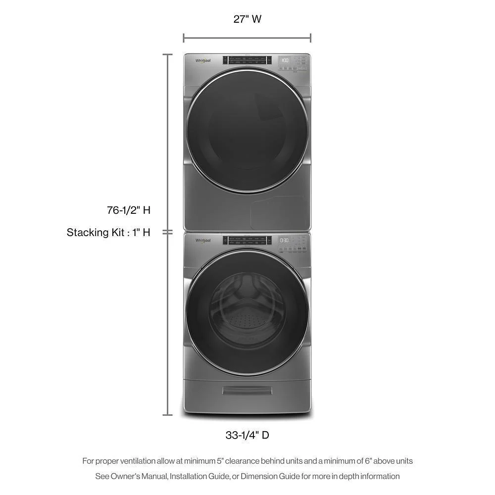 Whirlpool WED8620HC 7.4 cu. ft. Front Load Electric Dryer with Steam Cycles - Image 3
