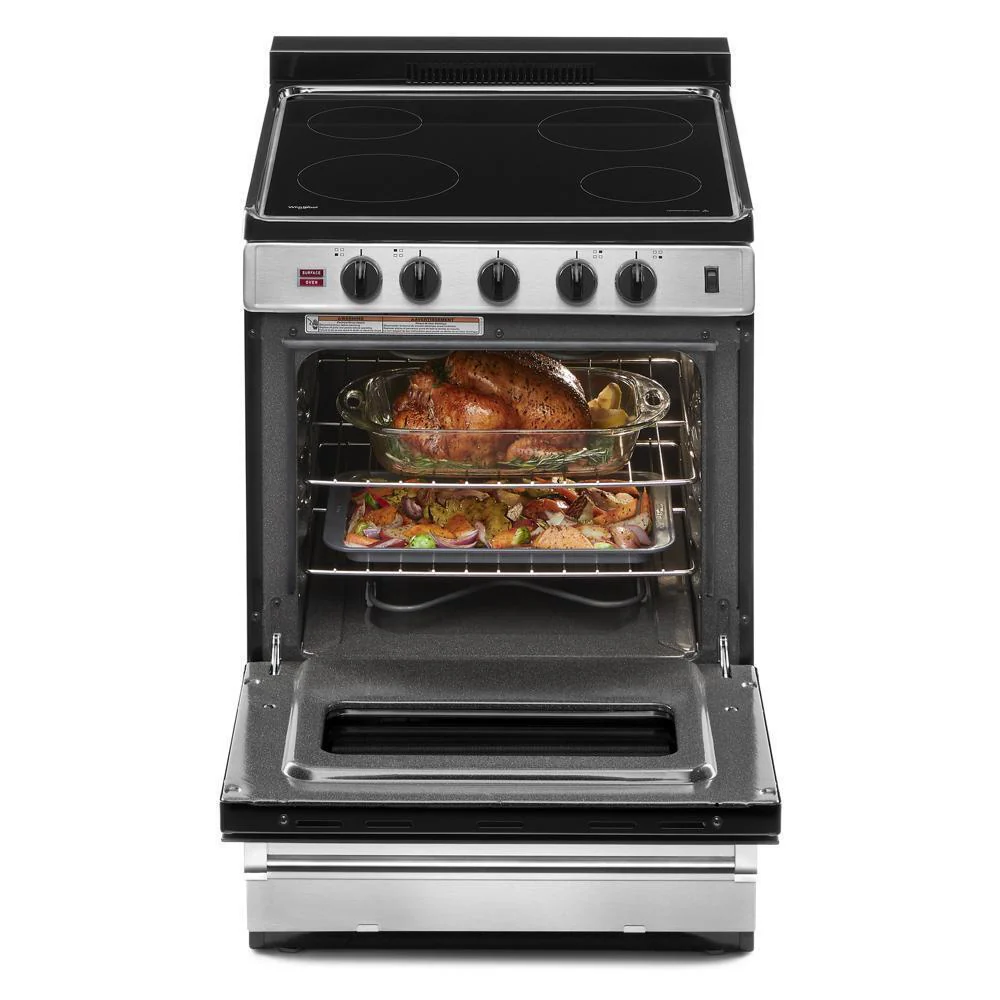 Whirlpool WFE500M4HS 24-inch Freestanding Electric Range with Upswept SpillGuard™ Cooktop - Image 7