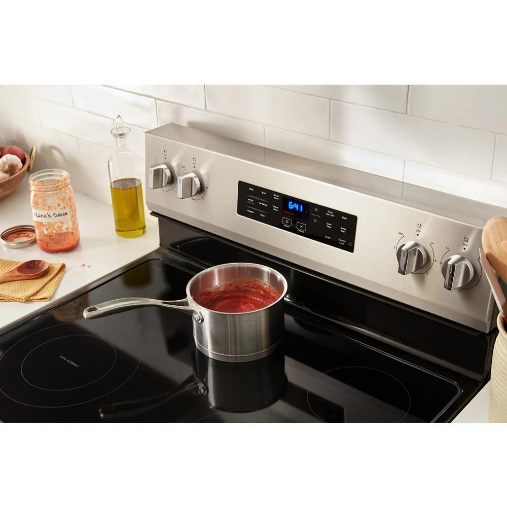 Whirlpool WFES4530SS 30-inch Electric Range with Air Cooking Technology and Steam Clean - Image 8
