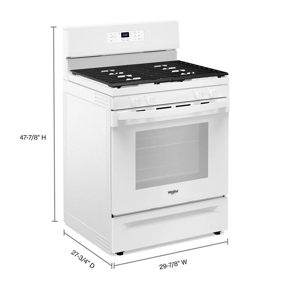 Whirlpool WFGS3530RW 30-inch Self Clean Gas Range with No Preheat Mode - Image 4