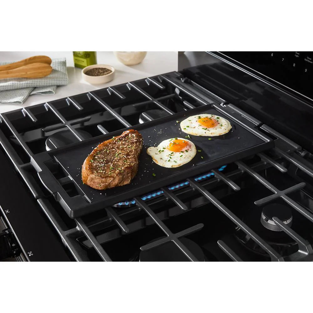 Whirlpool WFGS7530RB 30-inch Smart Gas Range with Air Cooking Technology, No Preheat Air Fry, Steam/Self Clean and High Speed Preheat - Image 4