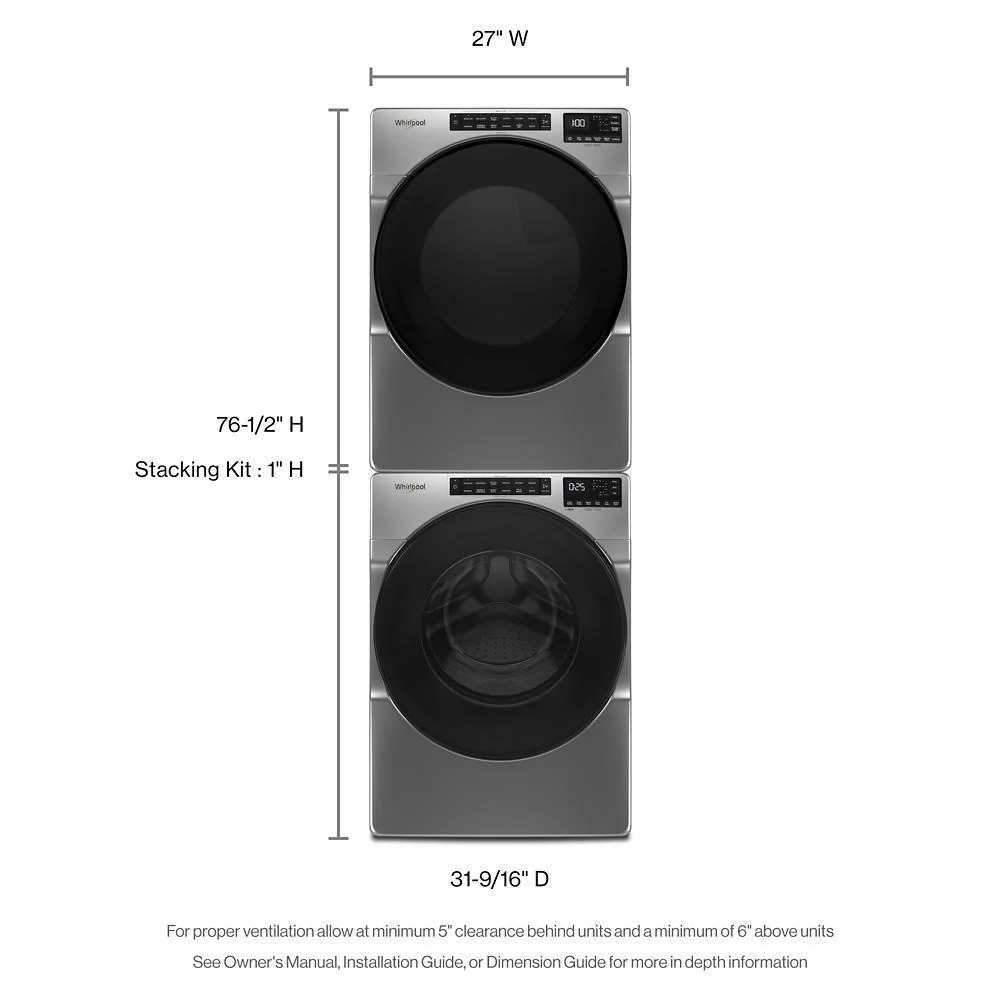 Whirlpool WFW560CHW 4.3 cu. ft. Closet-Depth Front Load Washer with Intuitive Controls - Image 5