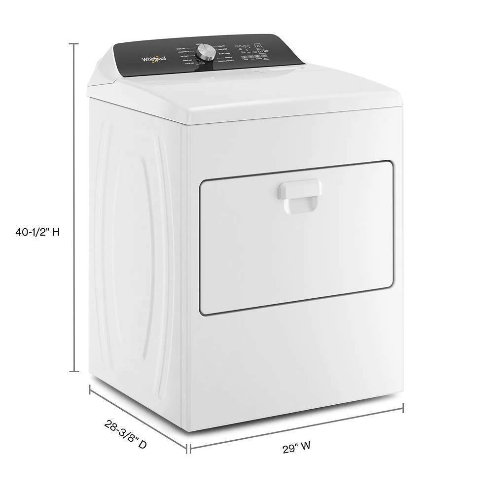 Whirlpool WGD500RLW 7.0 Cu. Ft. Long Vent Gas Moisture Sensing Dryer - Image 6