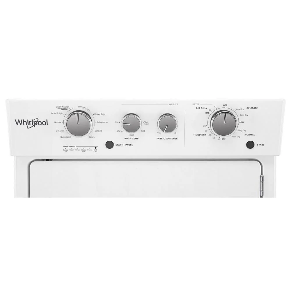 Whirlpool WGT4027HW 3.5 cu.ft Gas Stacked Laundry Center 9 Wash cycles and AutoDry™ - Image 3