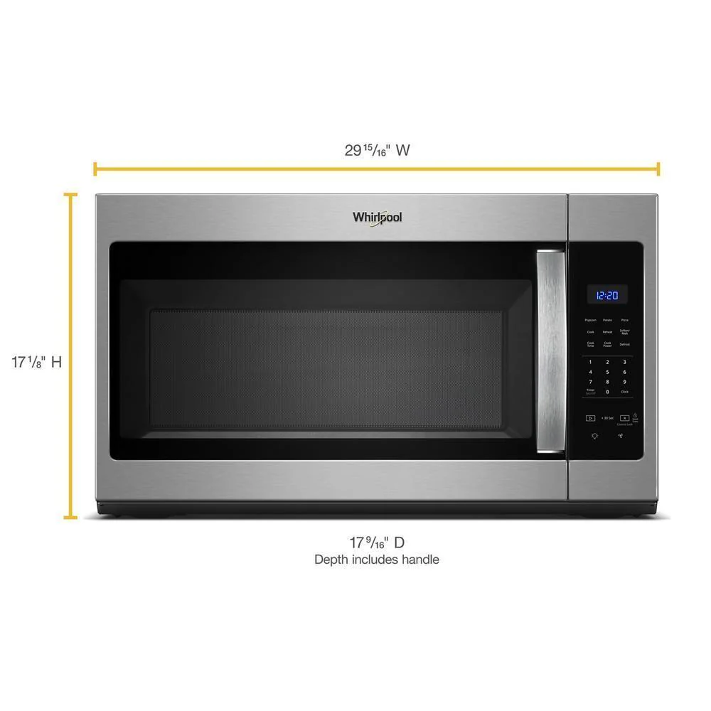 Whirlpool WMH31017HZ 1.7 cu. ft. Microwave Hood Combination with Electronic Touch Controls - Image 2