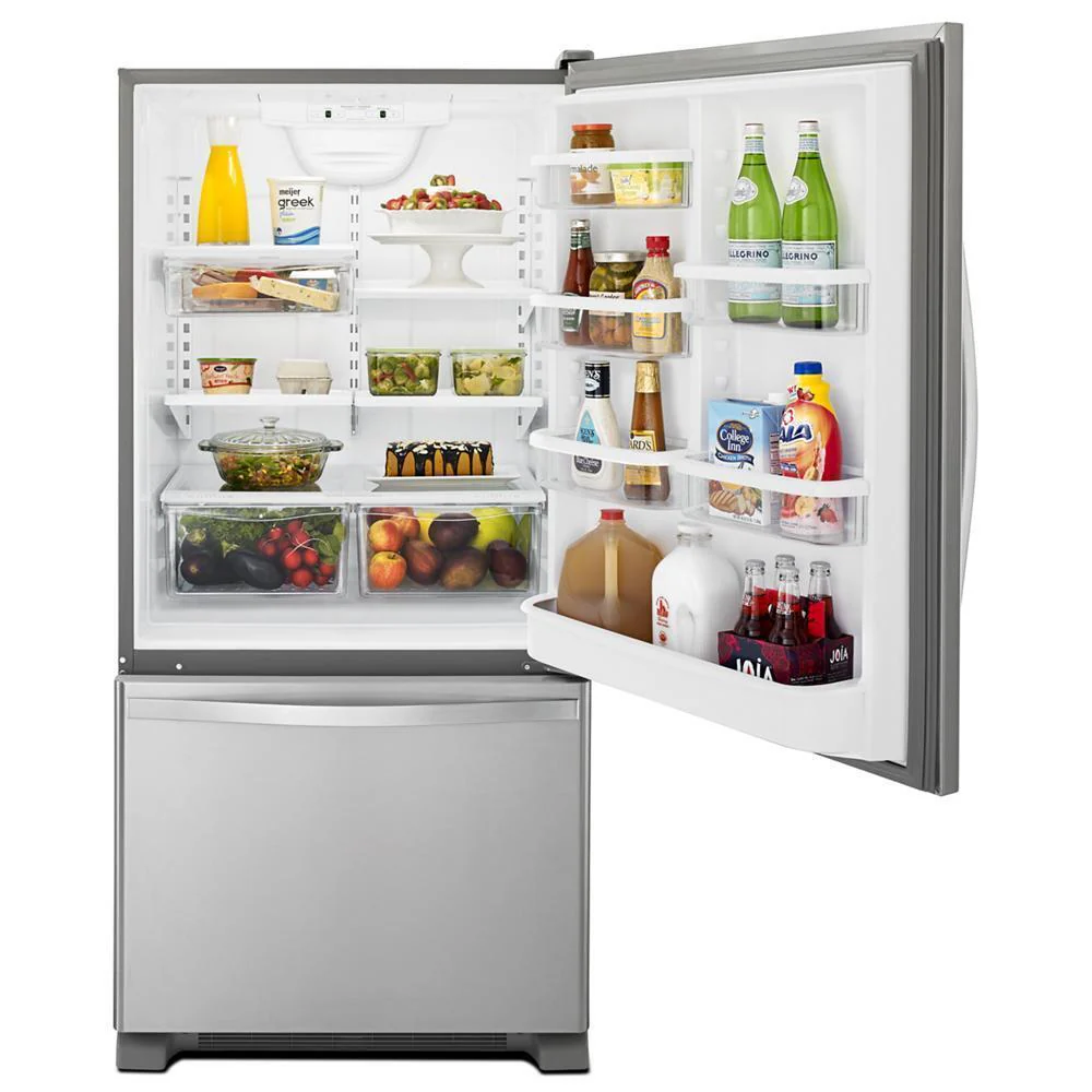 Whirlpool WRB322DMBM 33-inches wide Bottom-Freezer Refrigerator with SpillGuard™ Glass Shelves - 22 cu. ft - Image 7