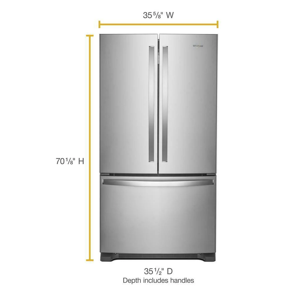 Whirlpool 36-inch Wide French Door Refrigerator with Water Dispenser - 25 cu. ft. - Image 3