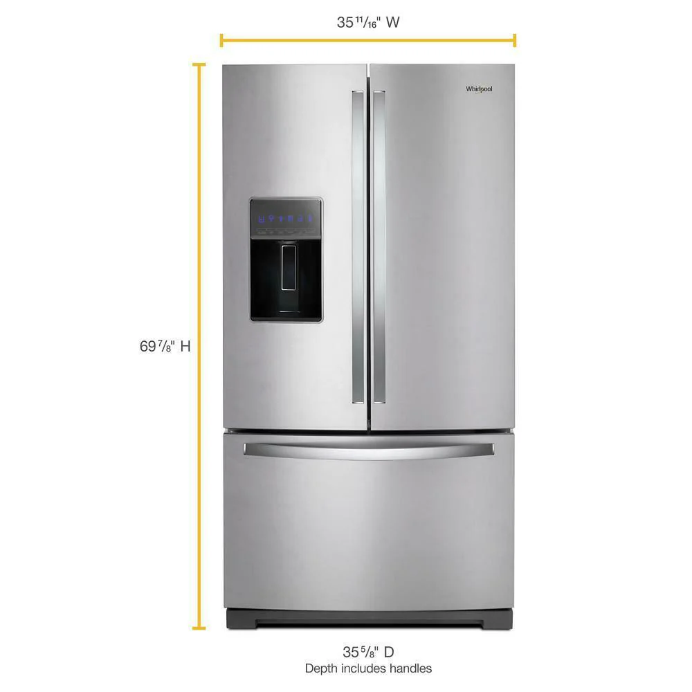 Whirlpool WRF757SDHZ 36-inch Wide French Door Refrigerator - 27 cu. ft. - Image 2