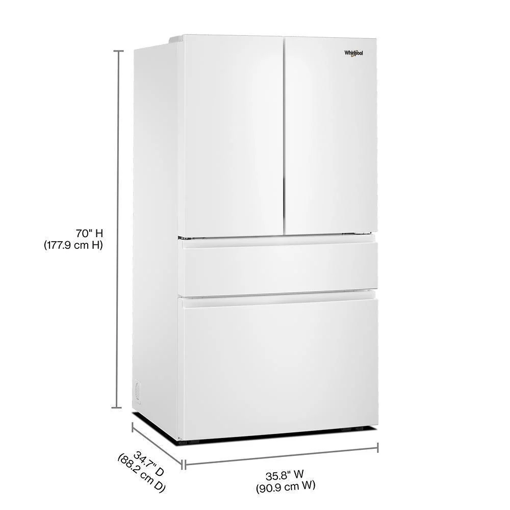 WRMF3336SW Whirlpool® 30 Cu. Ft. Family-Sized Capacity French Door Refrigerator with Flexible Temperature Drawer - Image 2