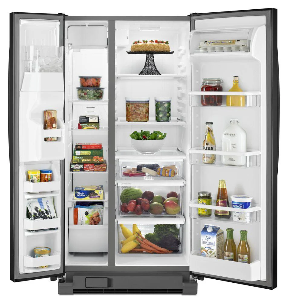 Whirlpool WRS342FIAB 33-inch Wide Side-by-Side Refrigerator with Water Dispenser - 21 cu. ft. - Image 3