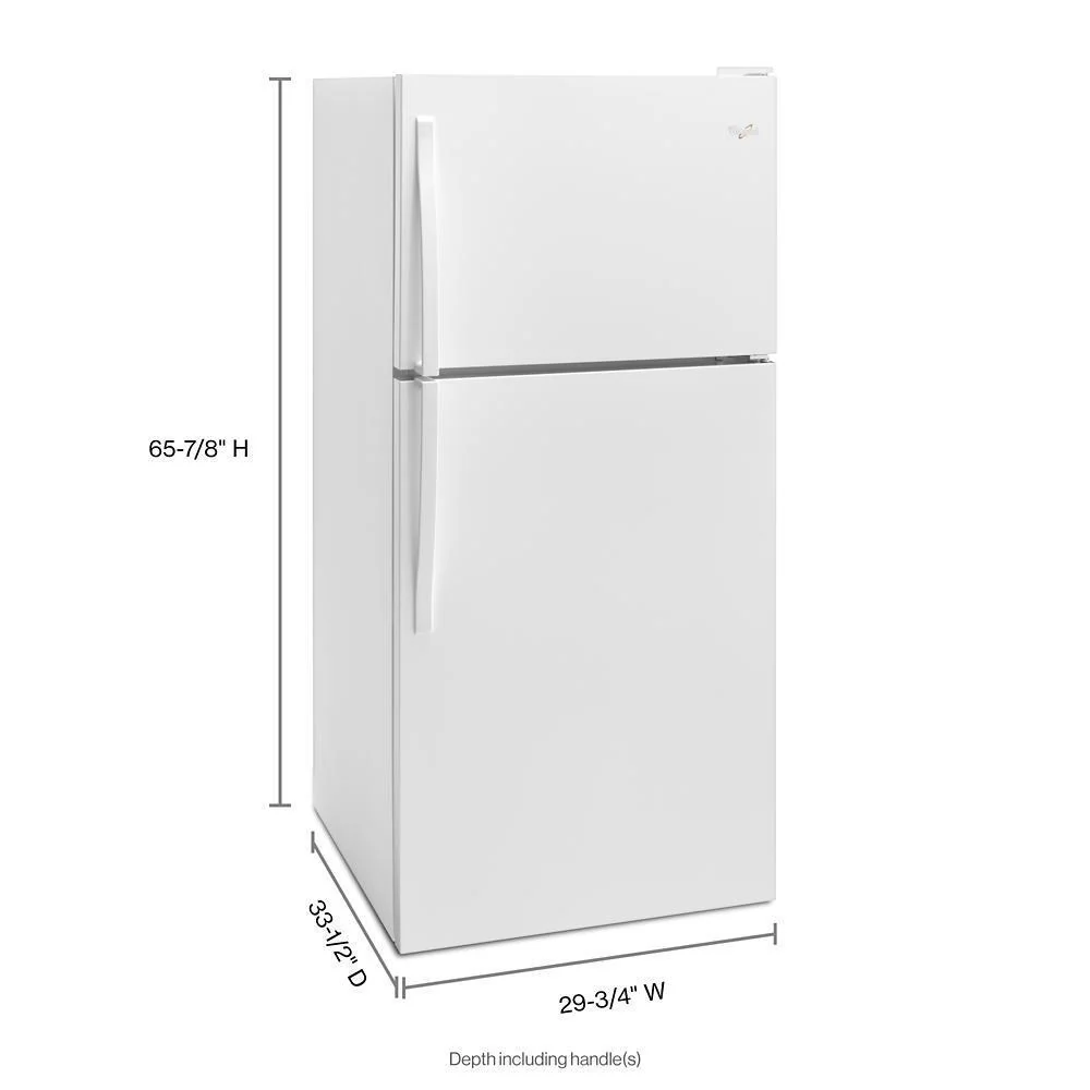 Whirlpool WRT318FMDW 30-inch Wide Top Freezer Refrigerator - 18 cu. ft. - Image 3