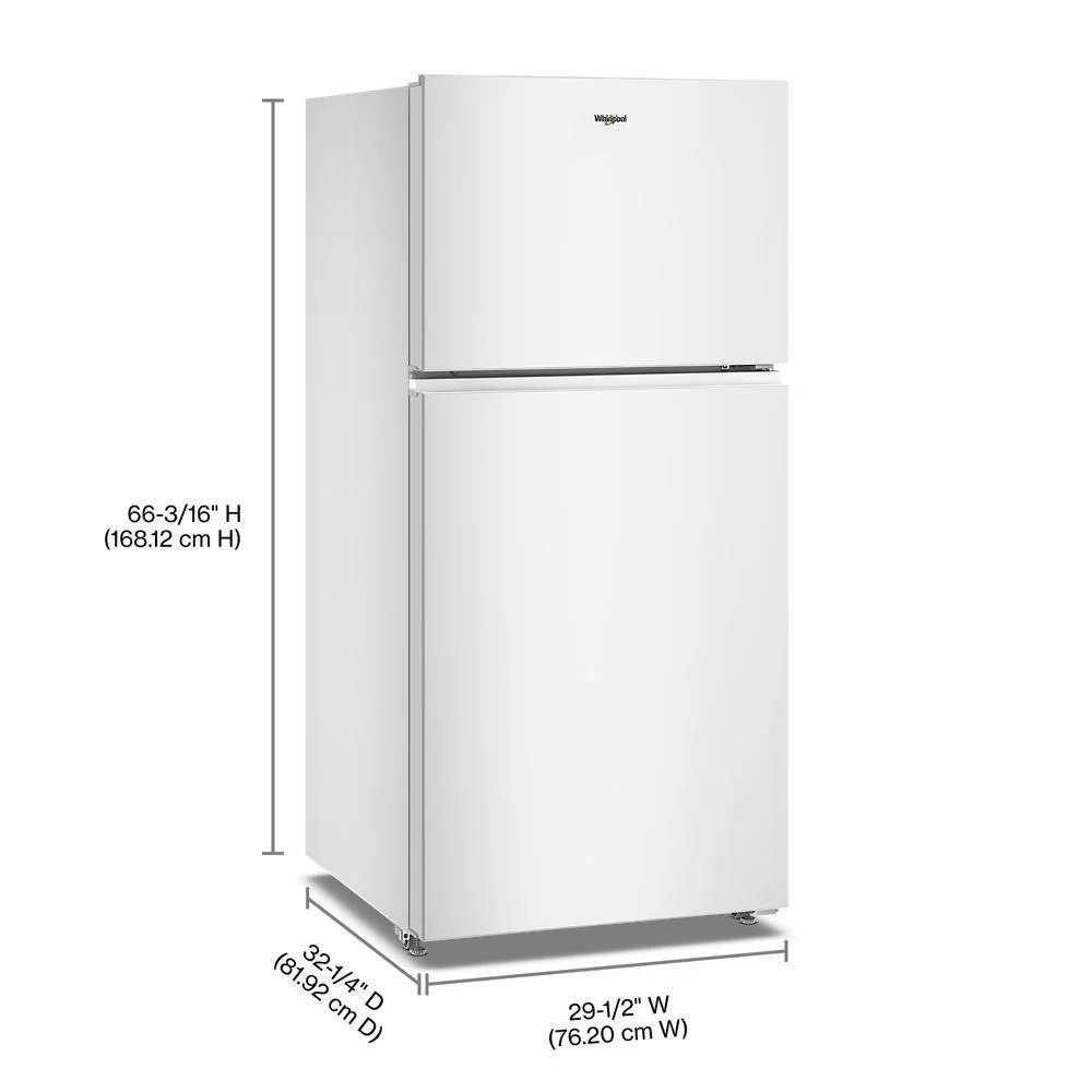 WRTX3119SW Whirlpool® 29.5-inch Wide Top Freezer Refrigerator with Total Coverage Cooling- 19.2 Cu. Ft. - Image 2