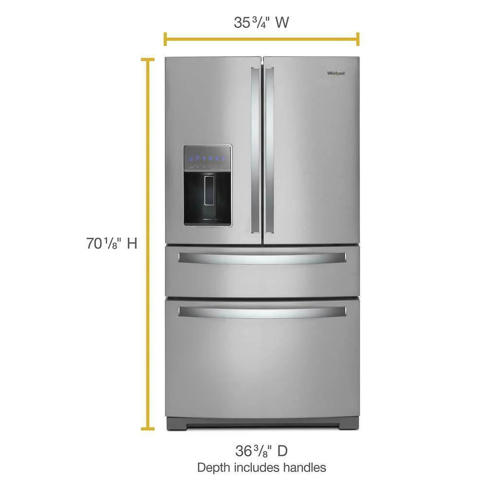 Whirlpool WRX986SIHZ 36-inch Wide 4-Door Refrigerator with Exterior Drawer - 26 cu. ft. - Image 2
