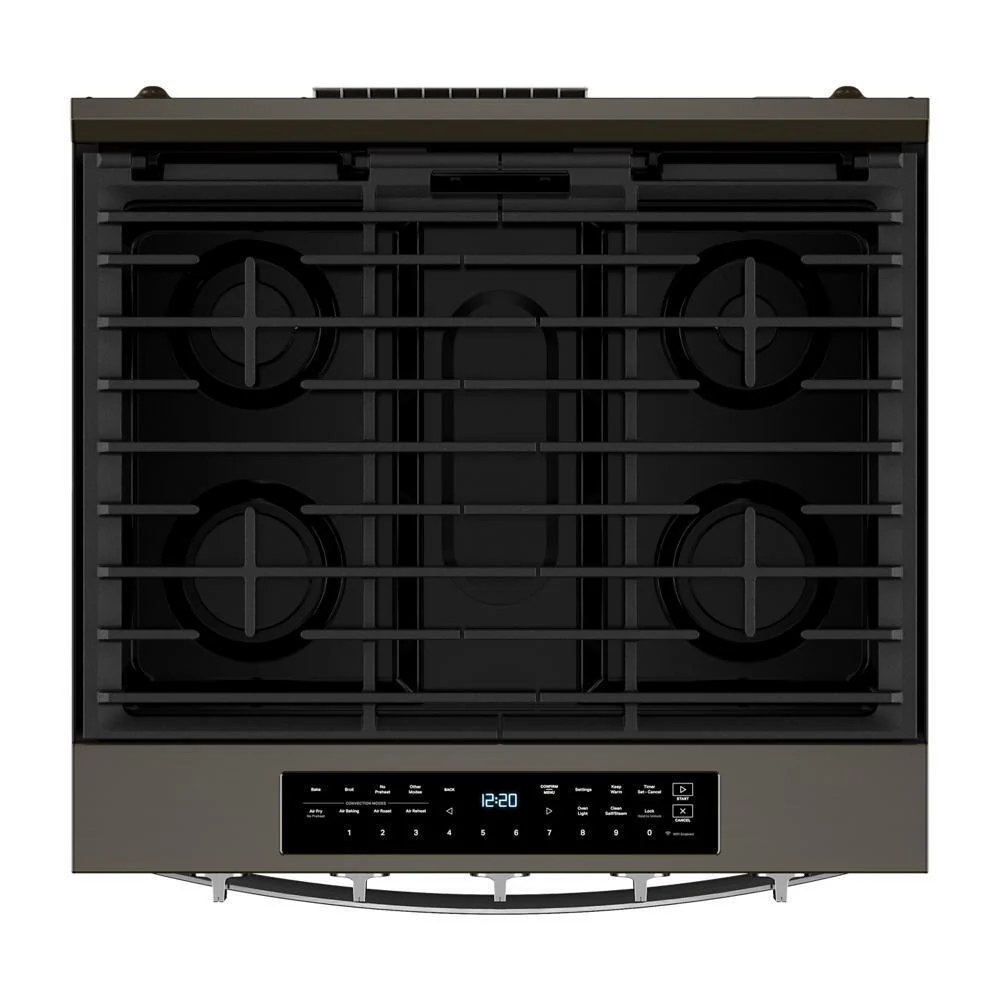 Whirlpool WSGS7530RV 30-inch Smart Slide In Gas Range with Air Cooking Technology, No Preheat Air Fry, Steam/Self Clean and High Speed Preheat - Image 8