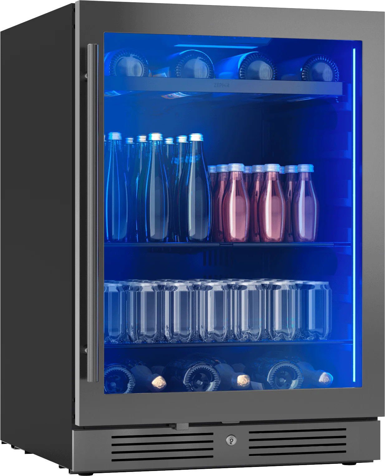 Zephyr PRB24C01CBSG Presrv Bev Cooler, 24in UC, Blk SS+Gls, Rvs Dr, 1Z - Image 2