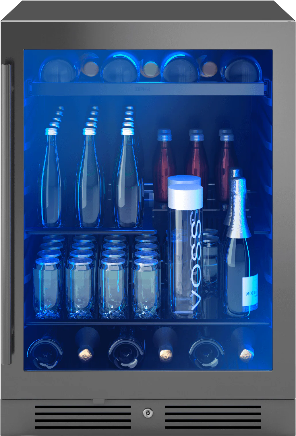 Zephyr PRB24C01CBSG Presrv Bev Cooler, 24in UC, Blk SS+Gls, Rvs Dr, 1Z - Image 9