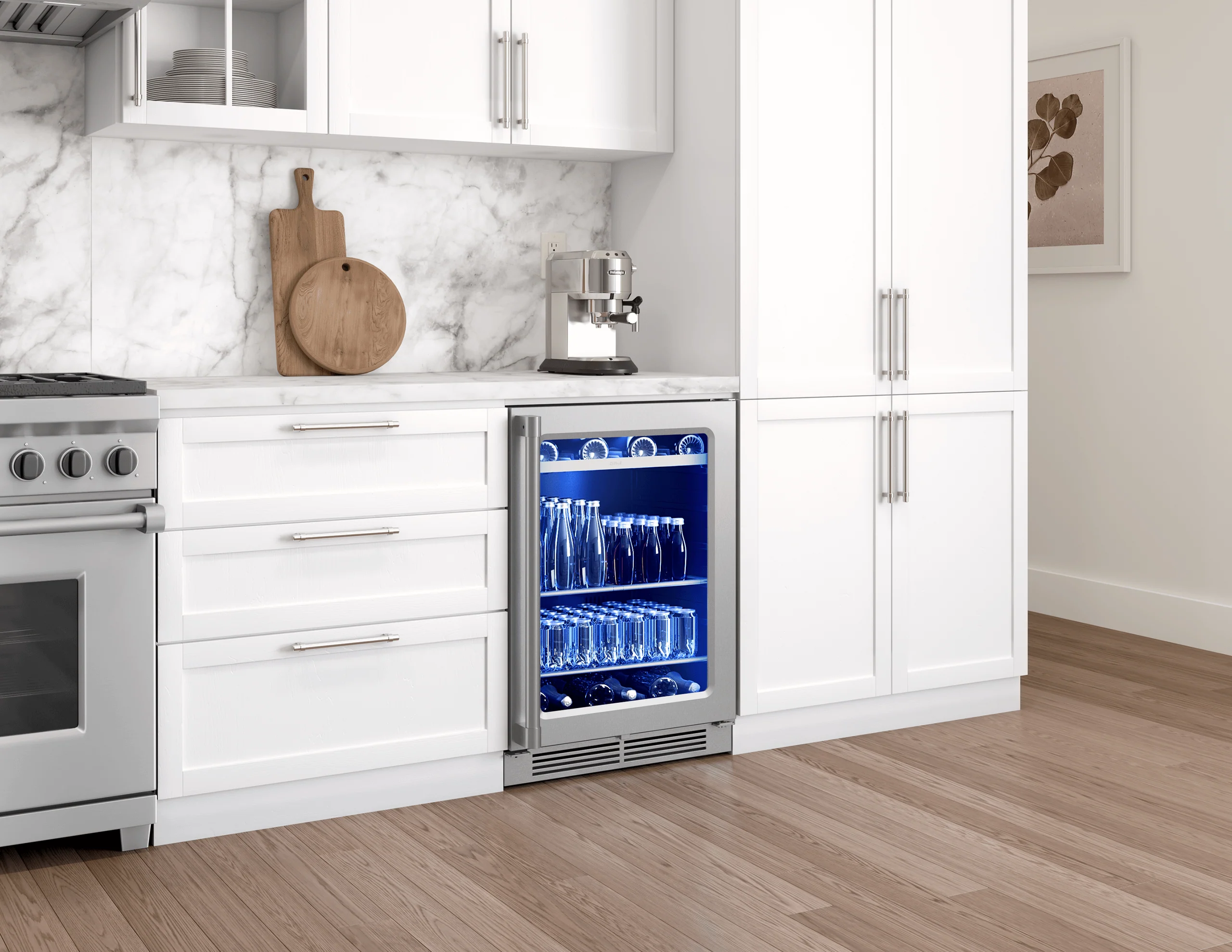 Zephyr PRPB24C01BG Presrv Pro Beverage Cooler, 24in Under Cabinet, SS+Glass, Reverse Door, 1 Zone - Image 10