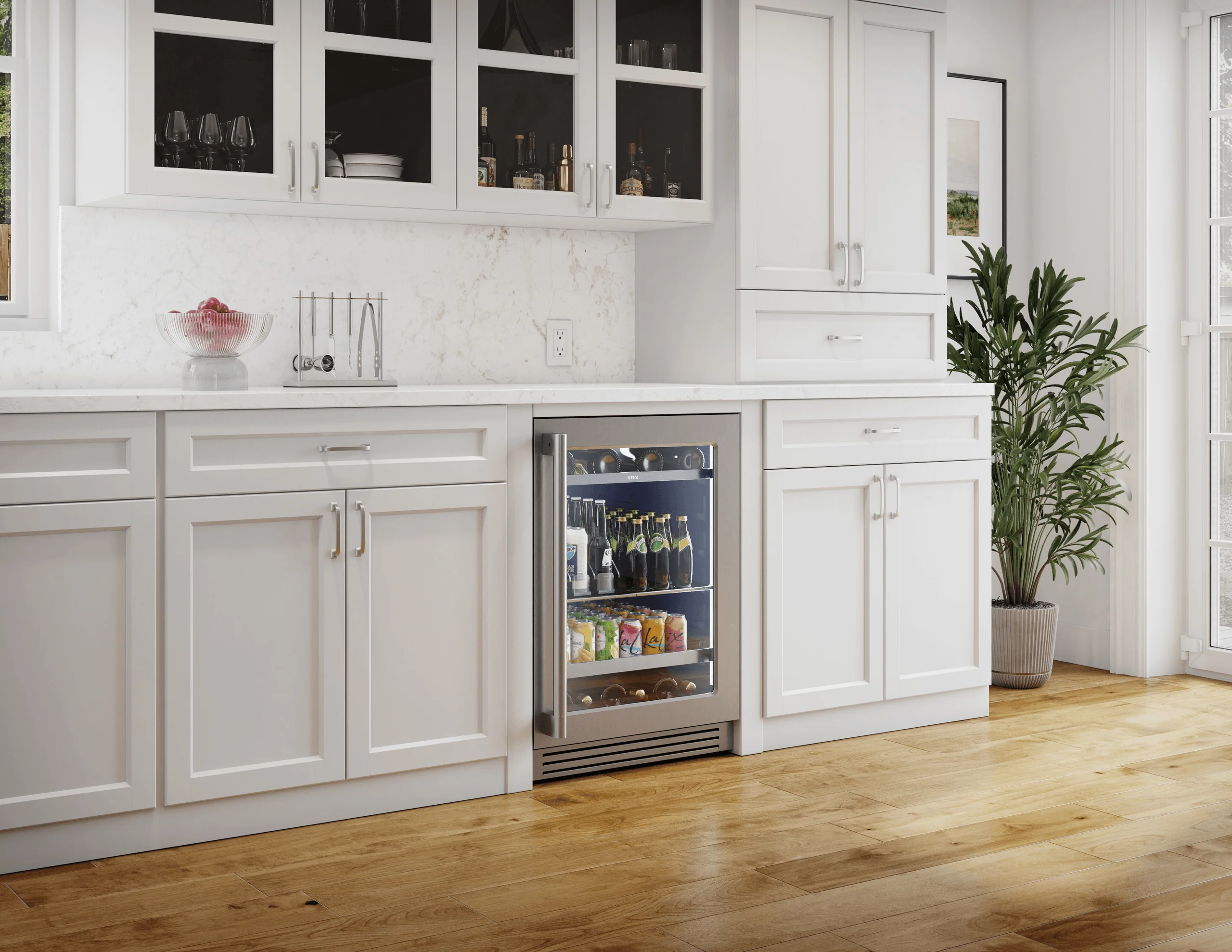 Zephyr PRPB24C01CG Presrv Pro Beverage Cooler, 24in Under Cabinet, SS+Glass, Reverse Door, 1 Zone - Image 13