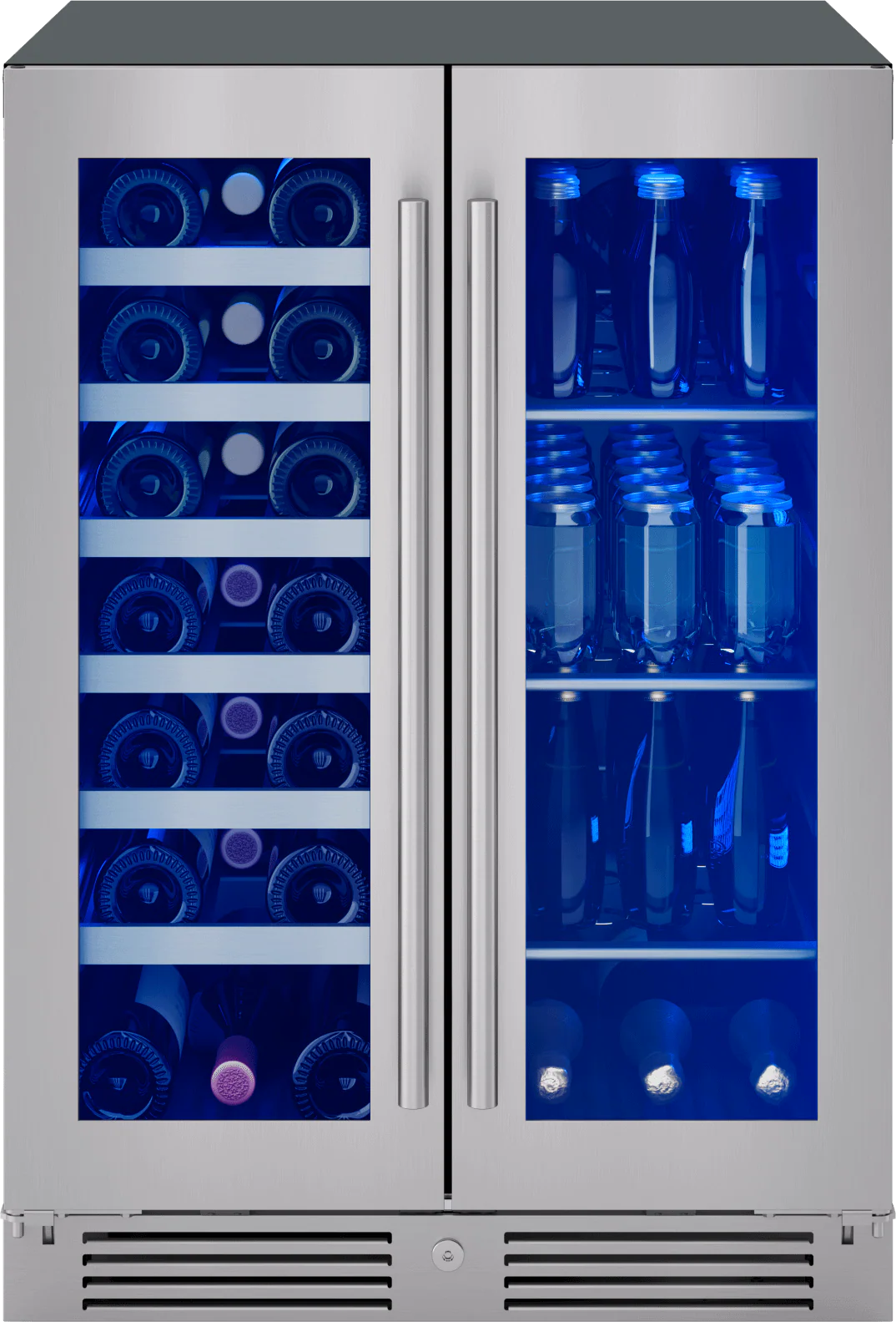 Zephyr PRWB24C32CG Presrv Wine & Bev Cooler, 24in UC, SS+Gls, Fr Dr