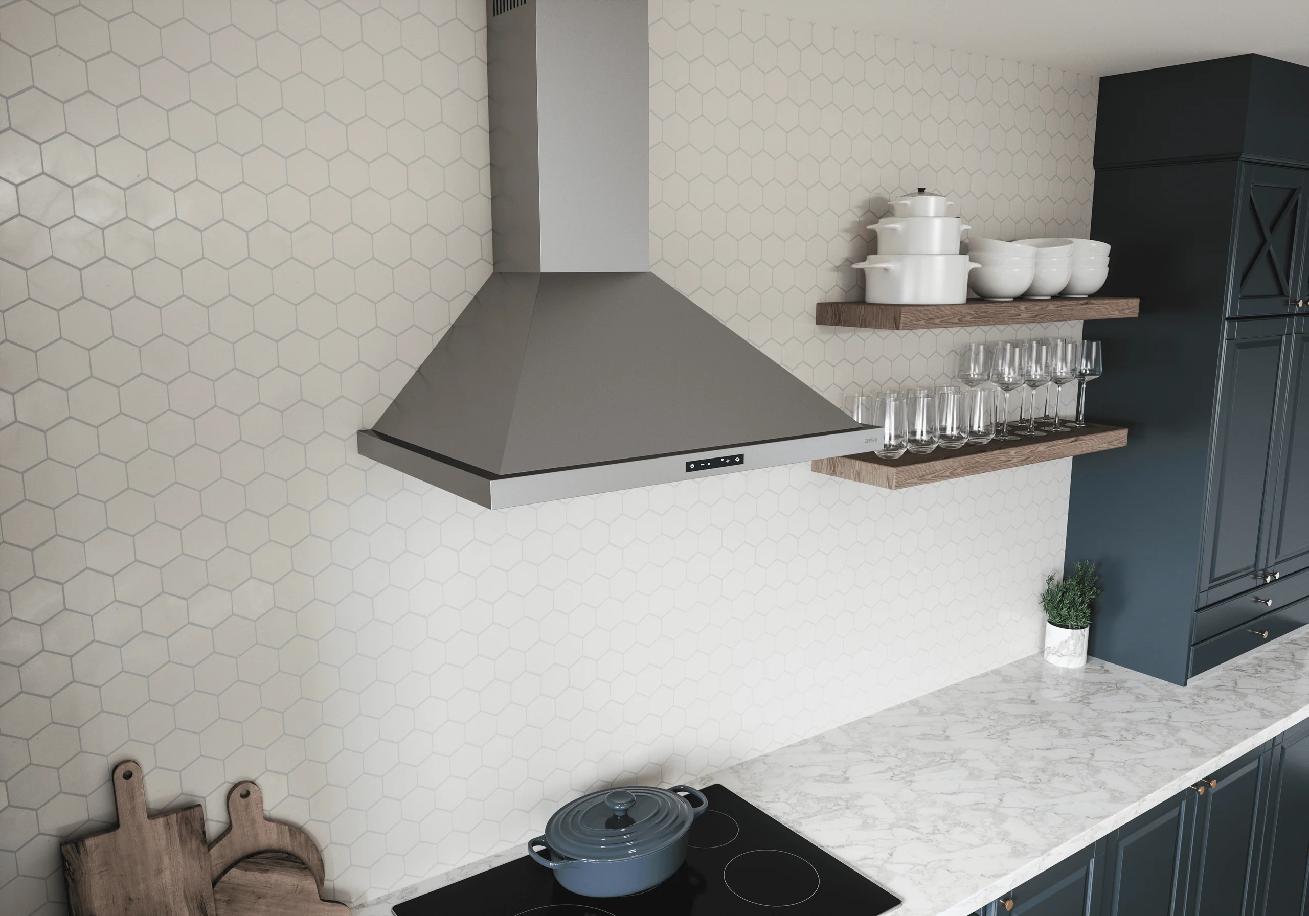 Zephyr ZOME36BS Ombra, Wall, 36", SS, 600 CFM - Image 6